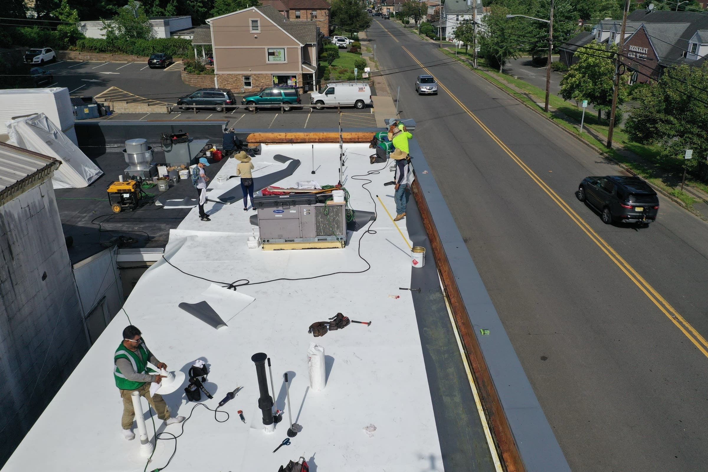 Retail building roof, Berkeley Heights, NJ, project photo 2