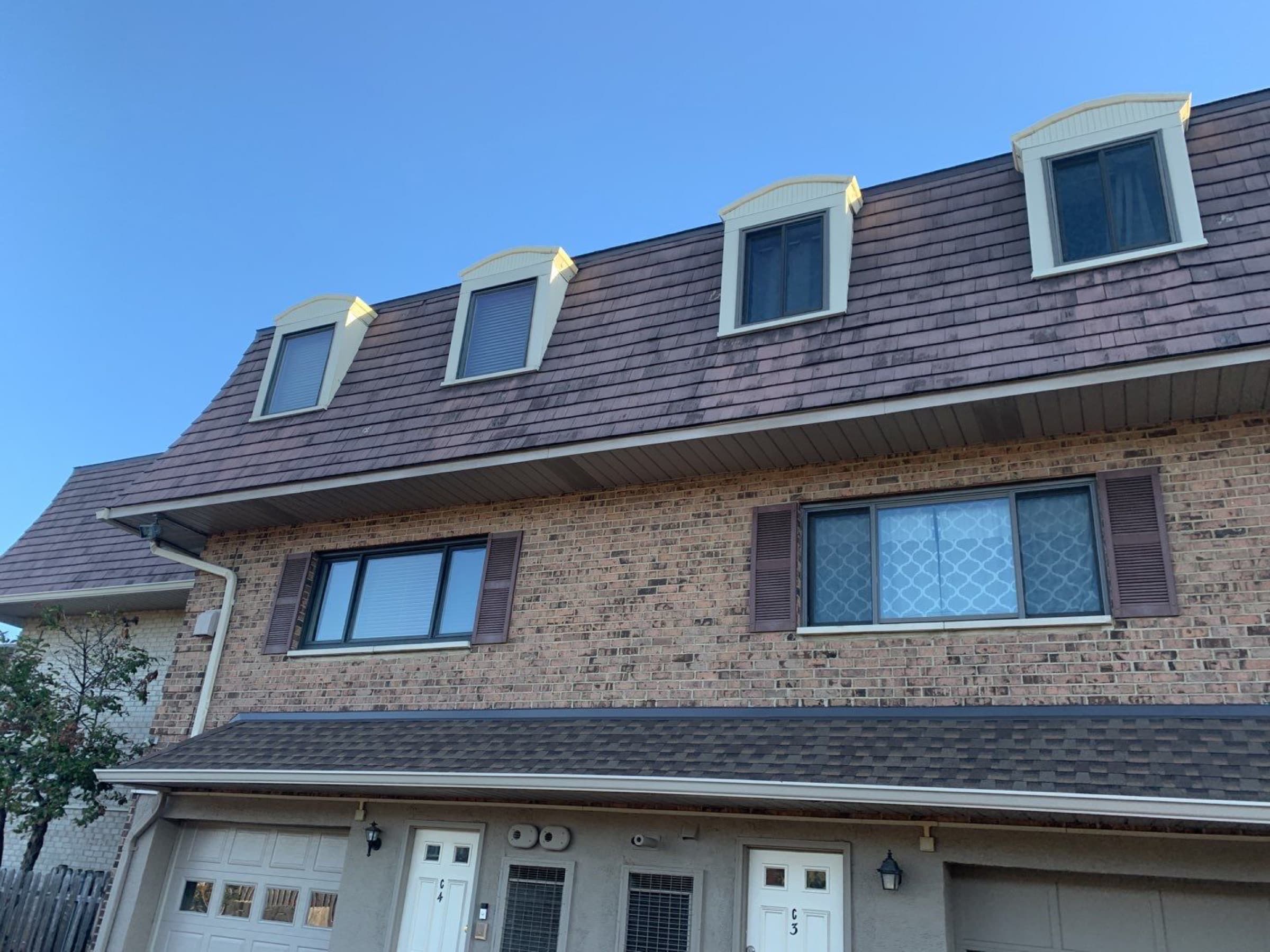 Townhome mansard and roof, Clifton, NJ, project photo 2