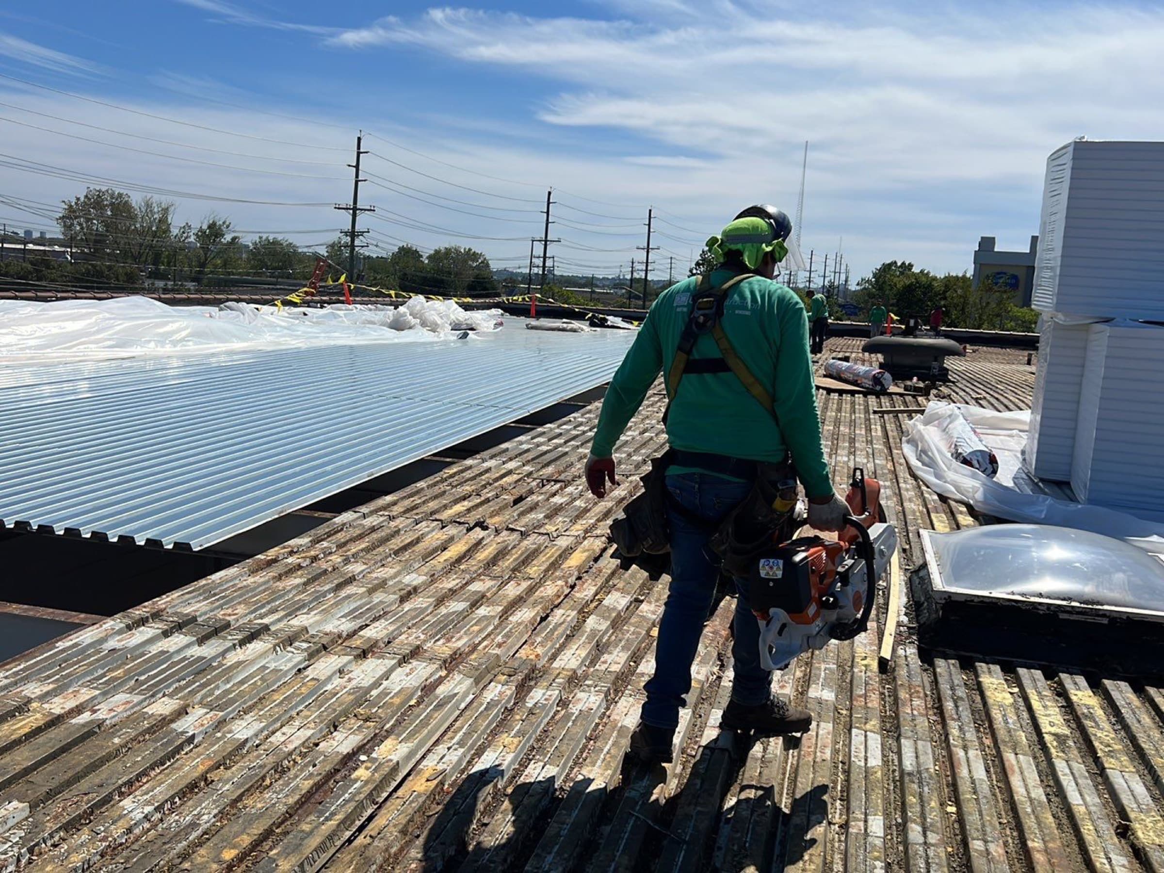 Commercial low-slope roof, East Rutherford, NJ, project photo 1